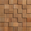 Imagine Placa Decorativa CUBE din lemn natural